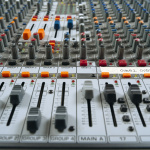 Recording studio mixing board